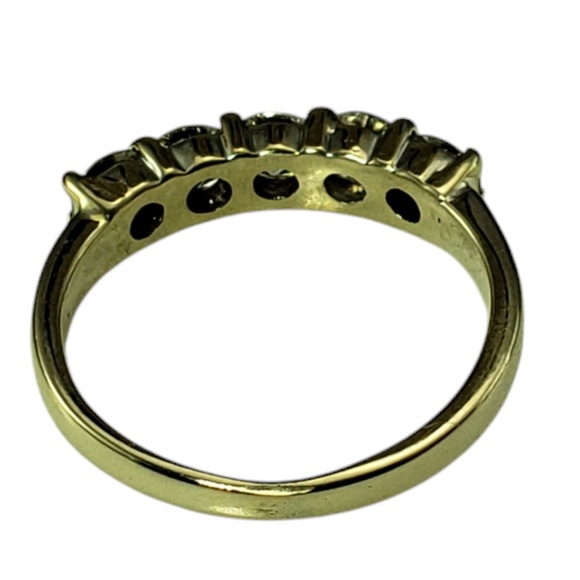 14 Karat White Gold Diamond Wedding Band Ring Size 5 #20516 - Picture 5 of 7